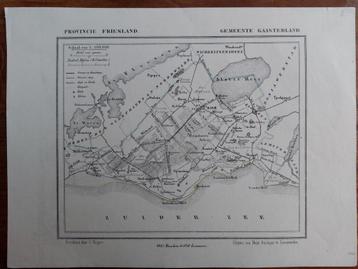 8 / Gaasterland Slotermeer Oudega Balk Litho J. Kuyper 1865 beschikbaar voor biedingen