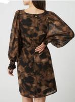 Freebird jurk model Xeni bruin / zwart 'gevlekt' L-XL 43497, Kleding | Dames, Freebird, Ophalen of Verzenden, Bruin, Zo goed als nieuw