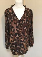 Prachtige bruine top van Pescara maat L met mooie print, Kleding | Dames, Blouses en Tunieken, Pescara, Ophalen of Verzenden, Zo goed als nieuw