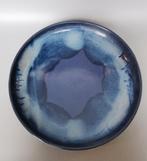 Super grote vintage keramiek schaal prachtige blauwe glazure, Verzenden