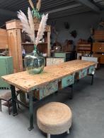 Oude werkbank, werktafel, toonbank, keuken, vintage, Ophalen