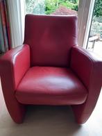 Rood leren stoel zit prima is onbeschadigd. Merk W. Schillig, Ophalen, Gebruikt, Rood, Eén
