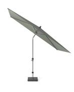 Olijfgroene Riva 3 bij 2 parasol met voet en hoes, Ophalen, Kantelbaar, Gebruikt, 2 tot 3 meter