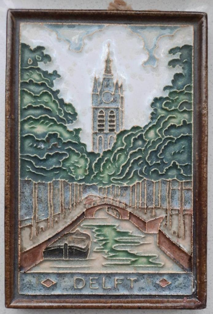 Porcelyne fles cloissonne tegel Oude Jan in delft, Antiek en Kunst, Antiek | Wandborden en Tegels, Ophalen of Verzenden