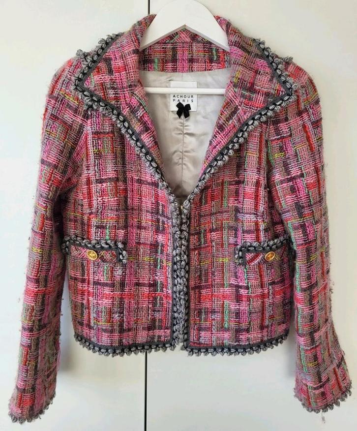 Edward Achour jasje maat 36 in topstaat, Kleding | Dames, Jasjes, Kostuums en Pakken, Zo goed als nieuw, Maat 36 (S), Roze, Ophalen of Verzenden