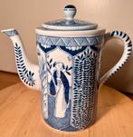 Grote blauw-witte koffie/theepot – ca. 2,5 L – 25 cm, Antiek en Kunst, Ophalen