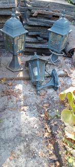 3 Vintage Buitenlampen, Tuin en Terras, Buitenverlichting, Ophalen, Gebruikt