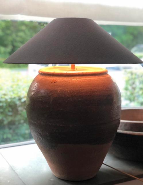 Grote chinese kruiklamp lampenvoet zo dee de kap, Huis en Inrichting, Lampen | Tafellampen, Ophalen