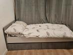 1 persoons bed met schuifladen, Ophalen, Gebruikt, 90 cm, Eenpersoons