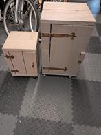Nachtkastje en groter kastje steigerhout, Ophalen of Verzenden, Zo goed als nieuw, Minder dan 45 cm