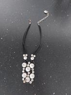Josh Halsketting met Strass, Sieraden, Tassen en Uiterlijk, Kettingen, Overige materialen, Gebruikt, Zwart, Ophalen of Verzenden
