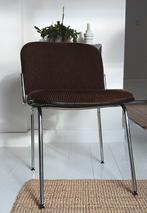 Mid-Century Brown_ Rib Chair,, Huis en Inrichting, Stoelen, Ophalen, Zo goed als nieuw, Bruin, Eén