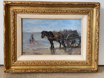 Johan Scherrewitz 1868-1951 Garnalenvissers 58x49 gesigneerd beschikbaar voor biedingen