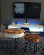 Steigerhout tv meubel wit, Huis en Inrichting, Ophalen, Gebruikt, 25 tot 50 cm, Minder dan 100 cm