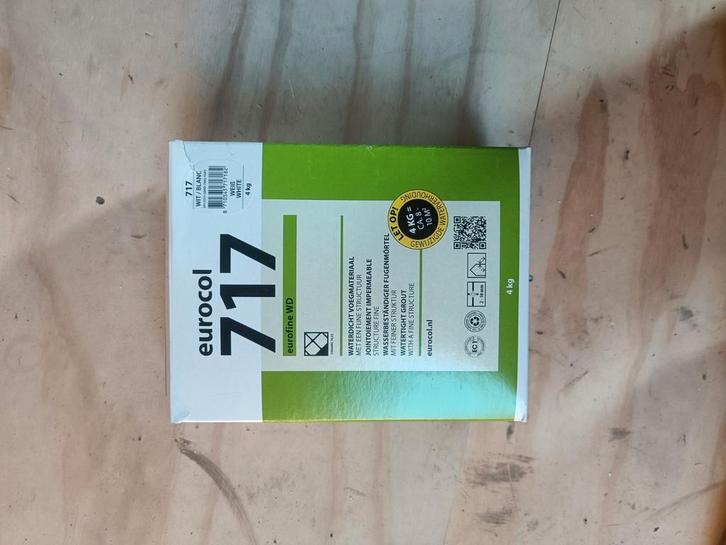 Halve doos Eurocol 717 witte voegmortel, Doe-het-zelf en Verbouw, Tegels, Gebruikt, Overige typen, Overige materialen, Minder dan 20 cm