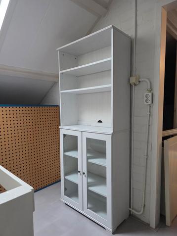 IKEA Boekenkast/Vitrinekast Grijs/Wit beschikbaar voor biedingen