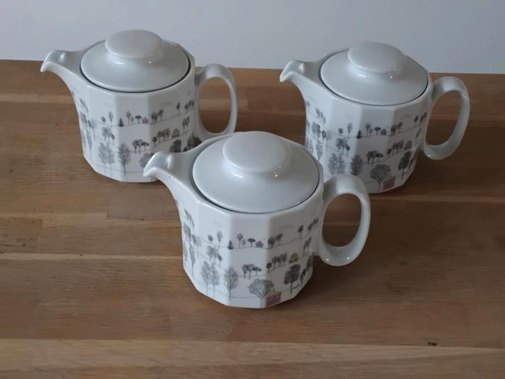 Drie theepotjes Rosenthal Winter Yourney porselein. NIEUW, Antiek en Kunst, Antiek | Keramiek en Aardewerk, Ophalen of Verzenden