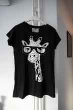 Zwart T-shirt giraffe Rainbow maat 36-38, als nieuw, Kleding | Dames, T-shirts, Ophalen of Verzenden, Zo goed als nieuw, Rainbow
