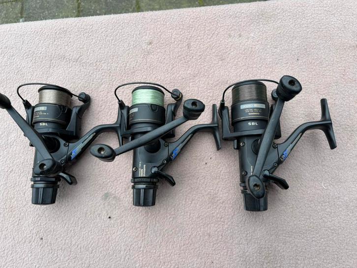 3 x shimano aero gt 5010 baitrunner molens, Watersport en Boten, Hengelsport | Karpervissen, Gebruikt, Molen, Ophalen of Verzenden