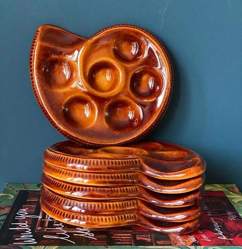 St. Clement set van 6 vintage slakkenbordjes, Huis en Inrichting, Keuken | Servies, Zo goed als nieuw, Bord(en), Overige stijlen