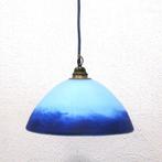 Hanglamp in blauwtinten, Minder dan 50 cm, Ouderwets, Overige materialen, Ophalen of Verzenden