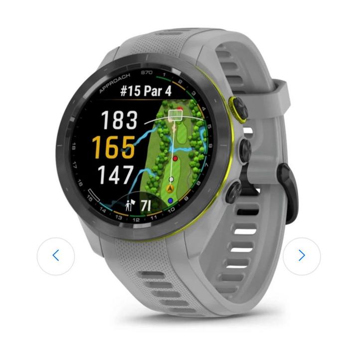 Garmin Approach S70 Premium Golfwatch, Sieraden, Tassen en Uiterlijk, Sporthorloges, Nieuw, Android, Grijs, Afstand, Calorieverbanding