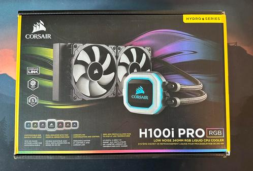 Corsair Hydro Series H100i PRO RGB 240mm, Computers en Software, Computerkoelers, Zo goed als nieuw, Waterkoeling, Ophalen of Verzenden