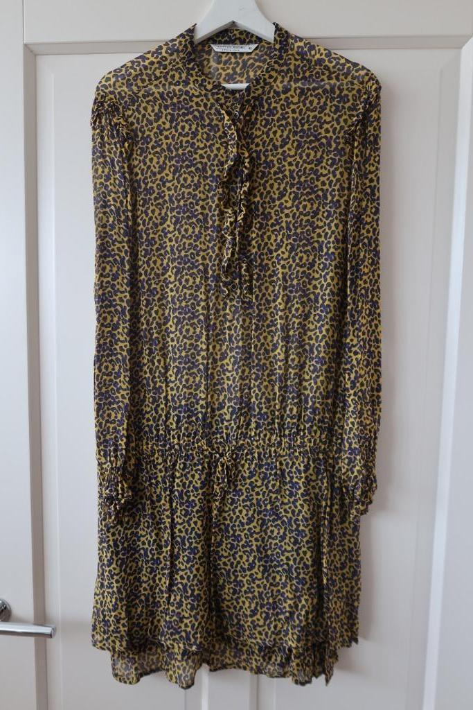 Vlot jurkje Summum maat 42 kleur okergeel/zwart/paars, Kleding | Dames, Jurken, Gedragen, Maat 42/44 (L), Overige kleuren, Boven de knie