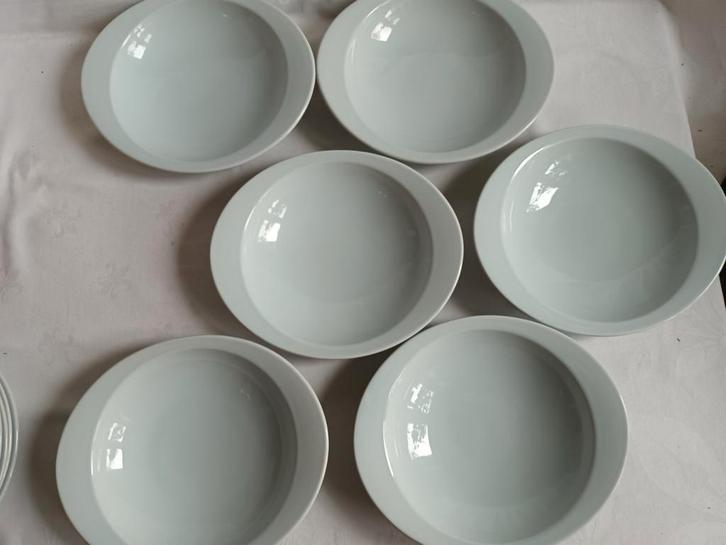 6 diepe borden FRIS EDAM Symfonie licht blauw lichtgroen, Huis en Inrichting, Keuken | Servies, Gebruikt, Bord(en), Overige stijlen