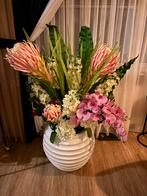 Grote opgemaakte pot met kunstbloemen, Ophalen of Verzenden, Nieuw