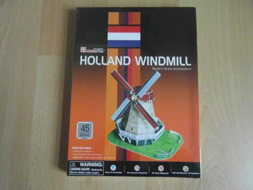 Bouw een Hollndse windmolen in 3D, Ray Pard coasters zeedier, Hobby en Vrije tijd, Denksport en Puzzels, Nieuw, Rubik's of 3D-puzzel