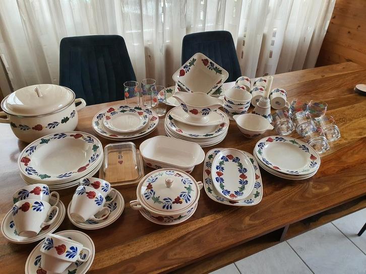 Boerenbont Servies - Uitgebreide Set, Huis en Inrichting, Keuken | Servies, Gebruikt, Boerenbont, Ophalen