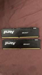 Kingston DDR5 Fury Beast 2x16GB 5200MHz, Computers en Software, RAM geheugen, Ophalen, Gebruikt, 32 GB, Desktop
