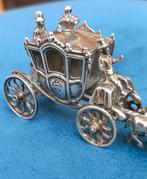 Miniatuur zilveren paardenkoets, Ophalen of Verzenden, Zilver