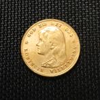 1897 Gouden 10 Gulden Wilhelmina verguld naslag tientje, Verzenden, Goud, Koningin Wilhelmina, Losse munt