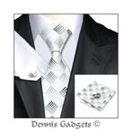 Dennis Gadgets: 100 % zijden stropdas ( 3 delig !! ) DG 0355, Kleding | Heren, Stropdassen, Ophalen of Verzenden, Nieuw, Wit, Met patroon