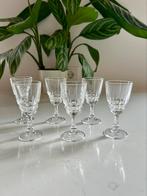 VERKOCHT vintage borrelglaasjes Cristal d Arques Pompadour., Ophalen of Verzenden, Zo goed als nieuw, Borrel- of Shotglas