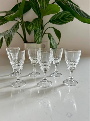 VERKOCHT vintage borrelglaasjes Cristal d Arques Pompadour. beschikbaar voor biedingen