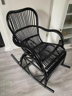 Zwarte Rotan Schommelstoel van Karwei, Ophalen, Gebruikt, Zwart, Riet of Rotan