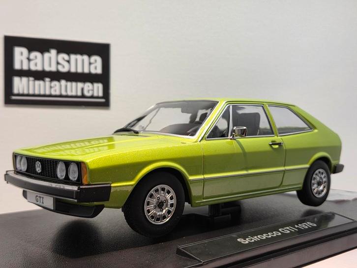 Volkswagen Scirocco mk1 Gti - groen - 1:18 kk-scale, Hobby en Vrije tijd, Modelauto's | 1:18, Nieuw, Auto, Ophalen of Verzenden
