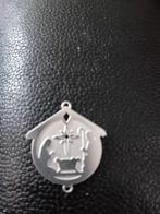 Mini kerststal 3 x 3 cm zilverkleurig⅝, Diversen, Kerst, Ophalen of Verzenden, Nieuw