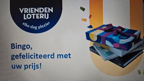 Boek naar keuze vriendenloterij. Ook luisterboek, Tickets en Kaartjes, Kortingen en Cadeaubonnen