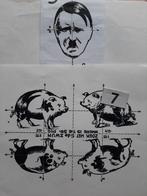 Zoek het 5e zwijn   karikatuur vouwplaat, Verzamelen, Militaria | Tweede Wereldoorlog, Ophalen of Verzenden, Landmacht, Nederland