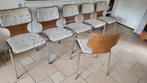 Vintage buisstoelen Stapelbare wachtkamer, Huis en Inrichting, Ophalen, Gebruikt, Overige kleuren, Metaal
