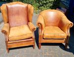 Stoere schapenleren set 2x fauteuil + BEZORGING GRATIS