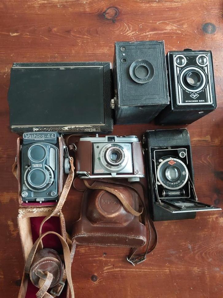 Oude Camera Collectie: Yashica, Kodak, Agfa - Ongetest, Audio, Tv en Foto, Fotocamera's Analoog, Gebruikt, Compact, Overige Merken