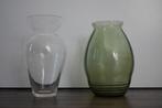 Vintage glazen spijker vaas K.R.O. Losser verzilverde rand, Huis en Inrichting, Woonaccessoires | Vazen, Ophalen of Verzenden