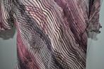 JKL37 aubergine bruin zwart tinten shirt maat 48, Kleding | Dames, Grote Maten, Ophalen of Verzenden, Zo goed als nieuw, Bruin