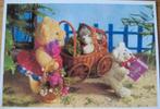 Teddybeer achter de kinderwagen - nieuwe ansichtkaart, Verzenden, 1980 tot heden, Ongelopen, Overige thema's