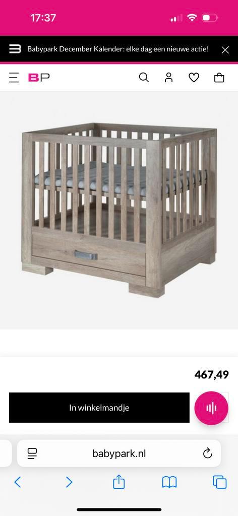 Houten box met lade, Kinderen en Baby's, Boxen, Zo goed als nieuw, Vierkant, In hoogte verstelbaar, Lade, Ophalen